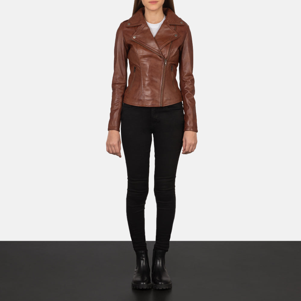 Flashback Bikerjakke i Skinn for Kvinner – alternate product view 4