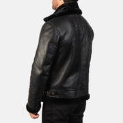 Francis B-3 Svart Bomberjakke i Skinn for Herre – alternate product view 5
