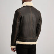Francis B-3 Svart Bomberjakke i Skinn for Herre – alternate product view 5