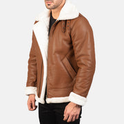 Francis B-3 Svart Bomberjakke i Skinn for Herre – alternate product view 2