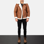 Francis B-3 Svart Bomberjakke i Skinn for Herre – alternate product view 3