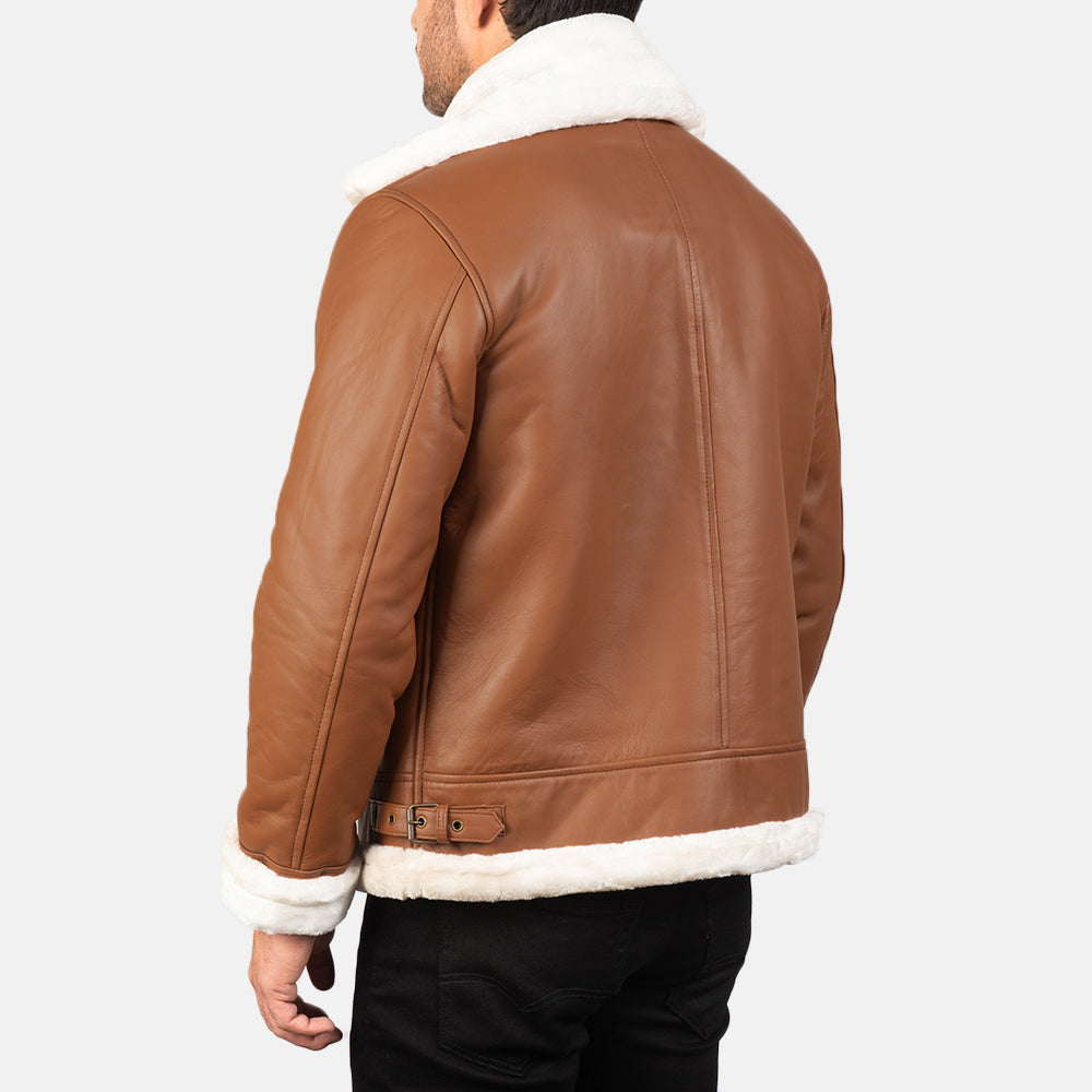 Francis B-3 Svart Bomberjakke i Skinn for Herre – alternate product view 5