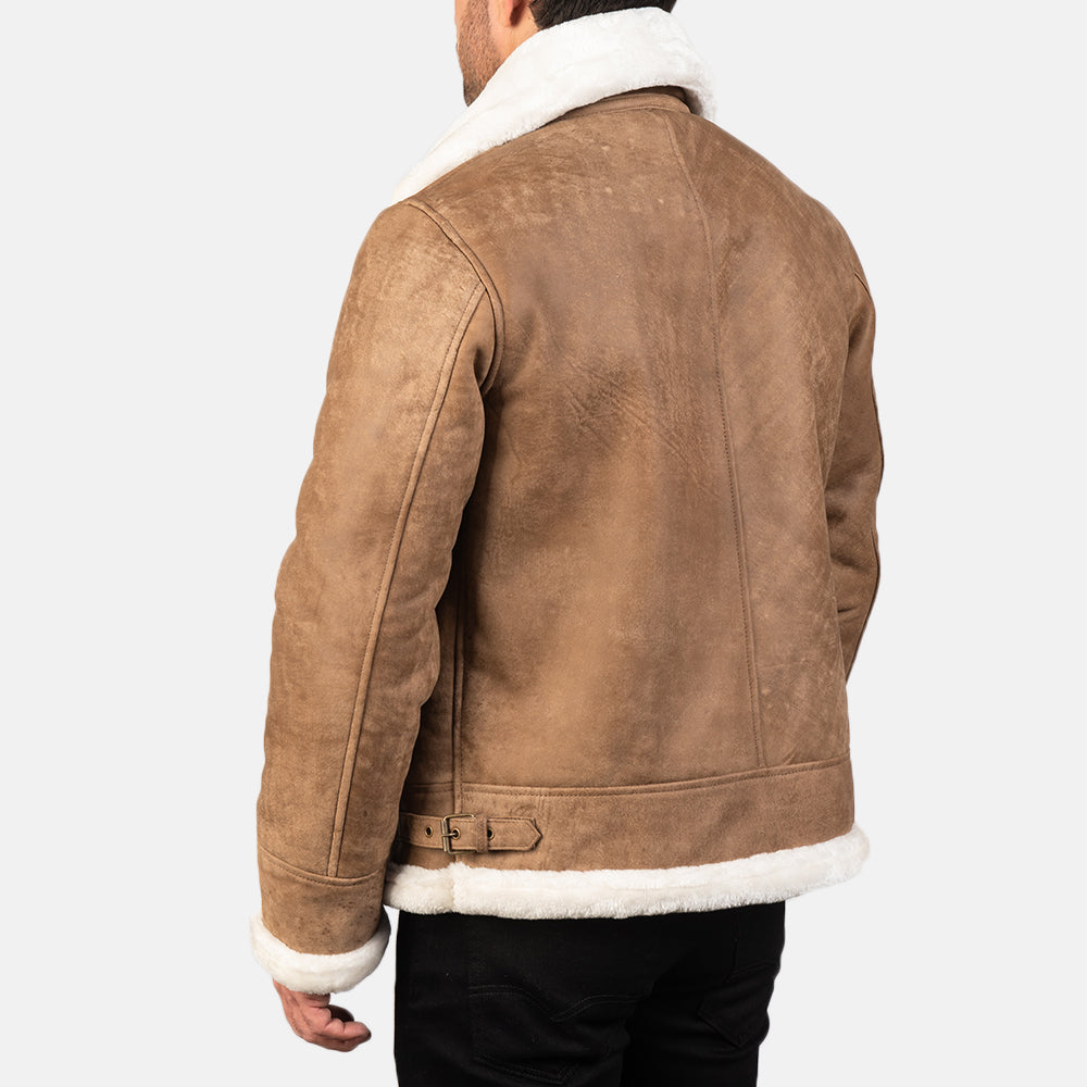 Francis B-3 Svart Bomberjakke i Skinn for Herre – alternate product view 5