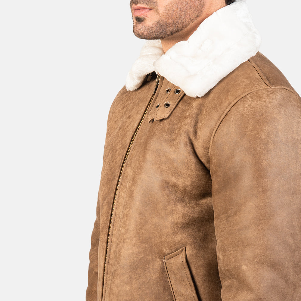 Francis B-3 Svart Bomberjakke i Skinn for Herre – alternate product view 6