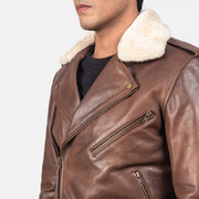Furton Bikerjakke i Skinn for Herre – alternate product view 6