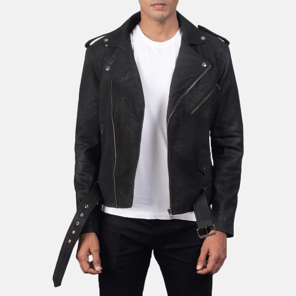 Furton Bikerjakke i Skinn for Herre – alternate product view 1