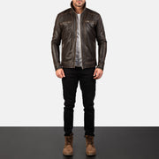 Hudson Bikerjakke i Skinn for Herre – alternate product view 3
