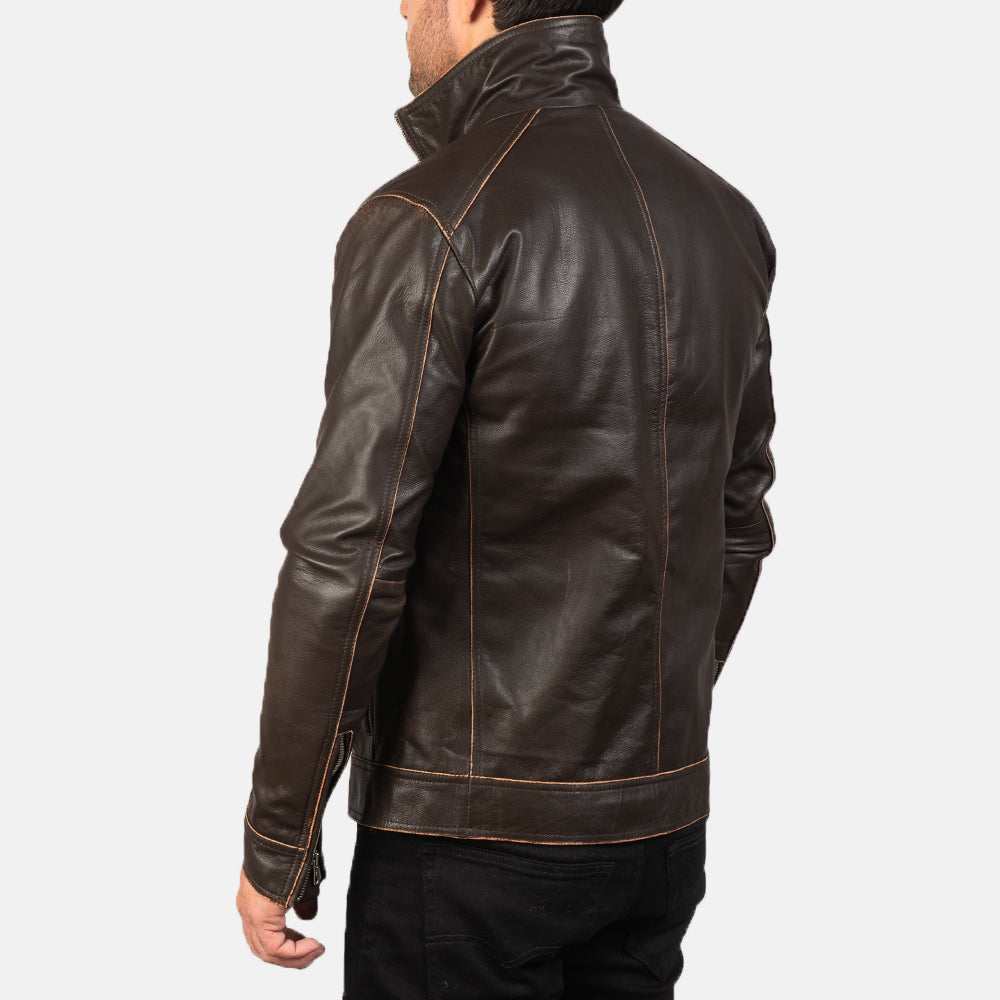 Hudson Bikerjakke i Skinn for Herre – alternate product view 5