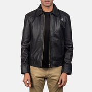 Men's Inferno Brun Skinnjakke for Herre in Distressed Brown Sheep Skin Burnishing - Front Profile View &amp; Tailored Silhouette | Buy Online