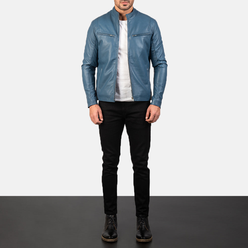 Ionic Bikerjakke i Skinn for Herre – alternate product view 3