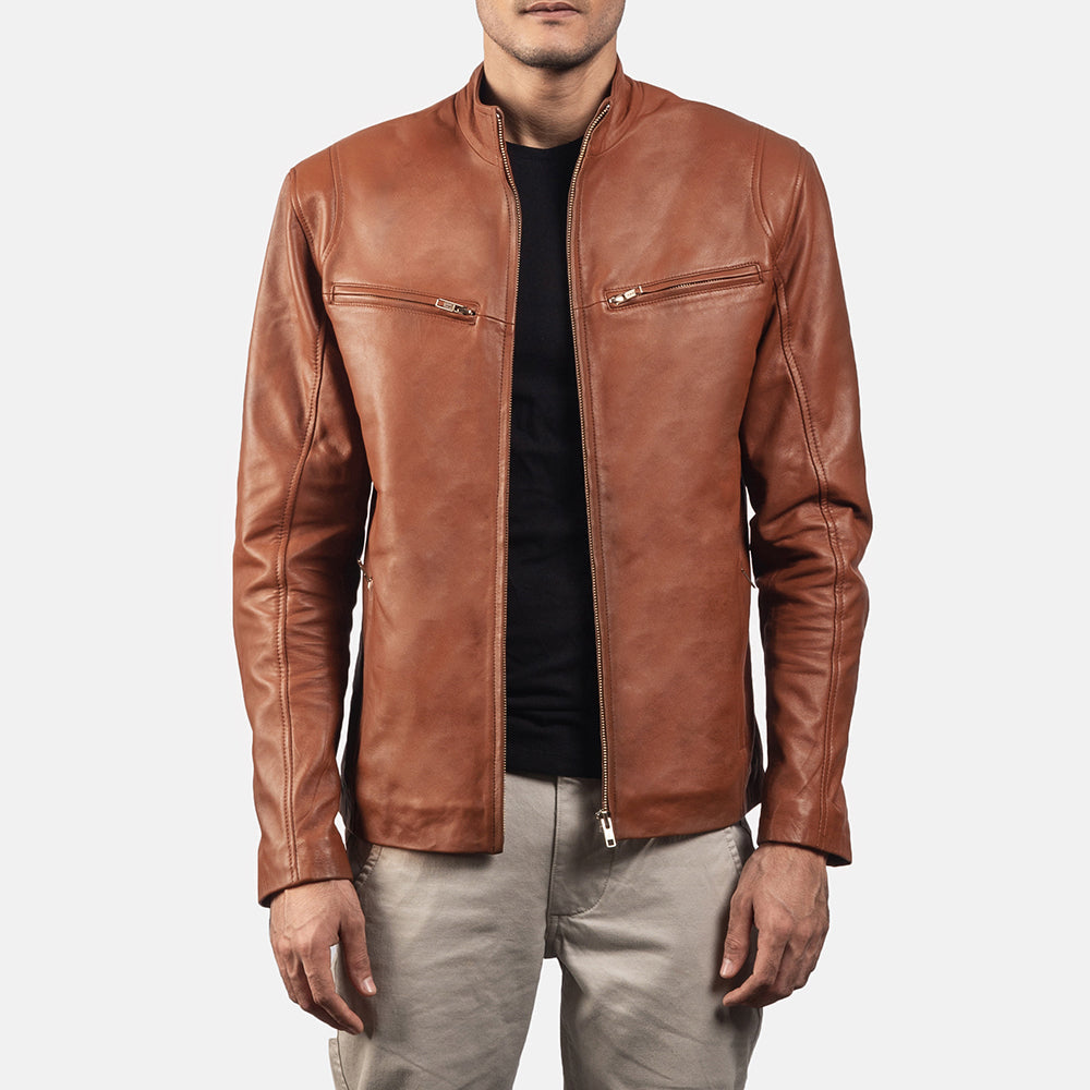 Ionic Bikerjakke i Skinn for Herre – alternate product view 1