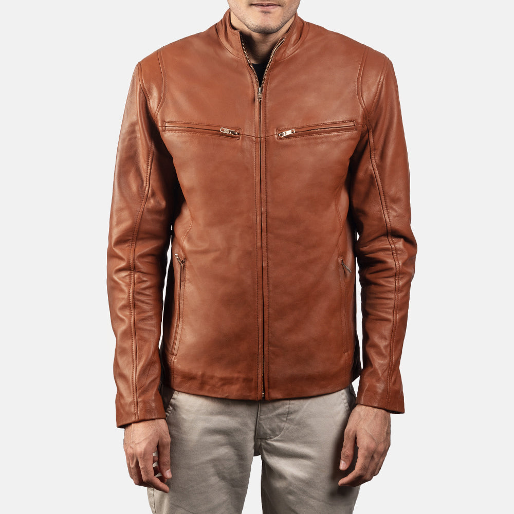 Ionic Bikerjakke i Skinn for Herre – alternate product view 3