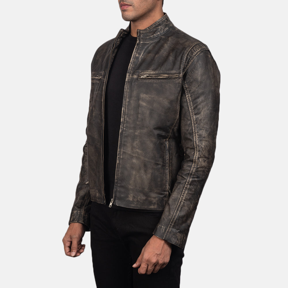 Ionic Bikerjakke i Skinn for Herre – alternate product view 2