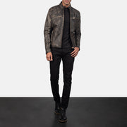 Ionic Bikerjakke i Skinn for Herre – alternate product view 4