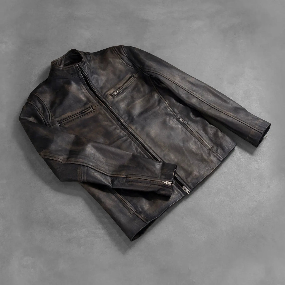 Ionic Bikerjakke i Skinn for Herre – alternate product view 7