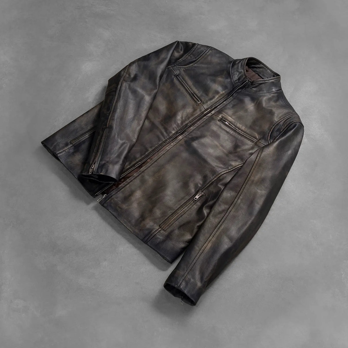 Ionic Bikerjakke i Skinn for Herre – alternate product view 8