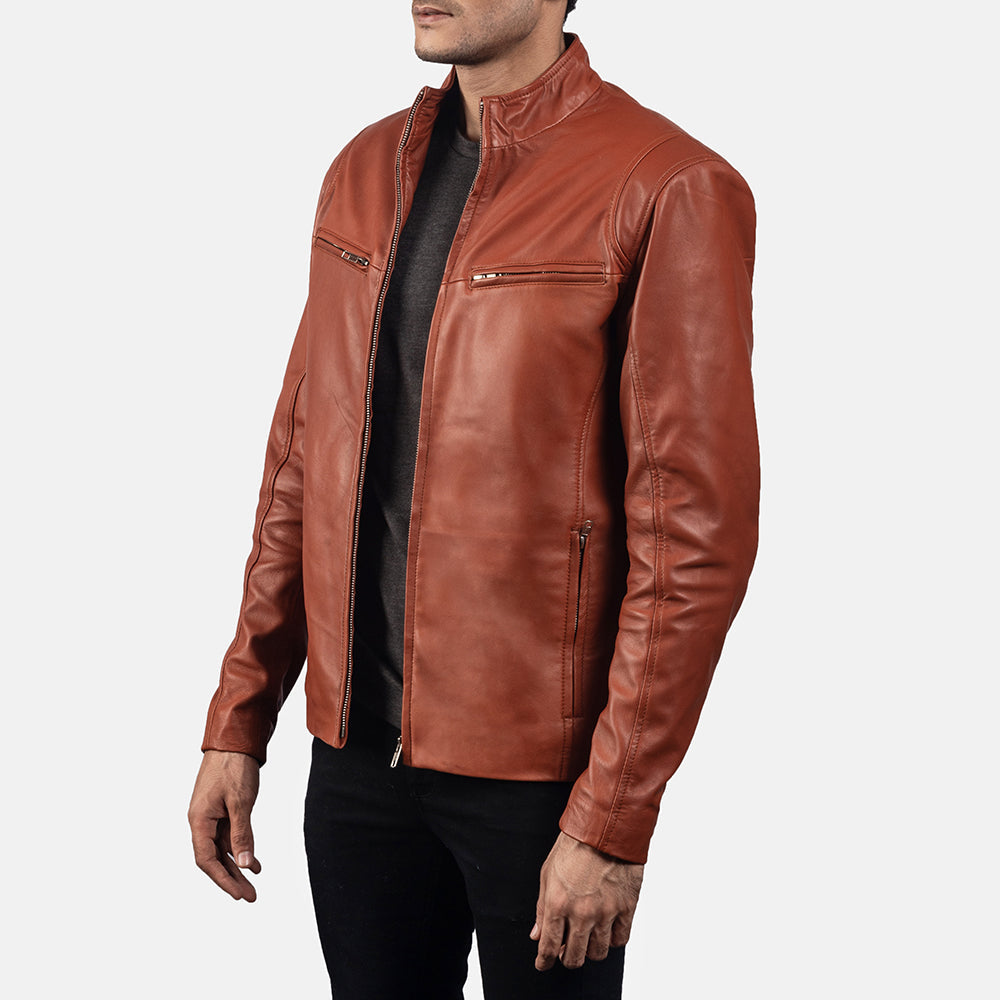 Ionic Bikerjakke i Skinn for Herre – alternate product view 2