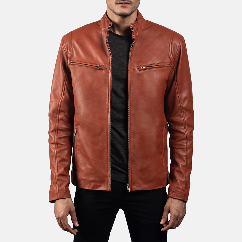 Ionic Bikerjakke i Skinn for Herre – alternate product view 4