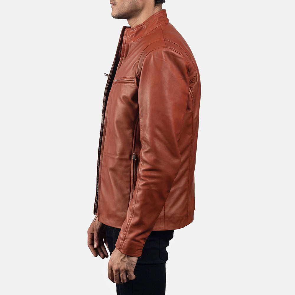 Ionic Bikerjakke i Skinn for Herre – alternate product view 6