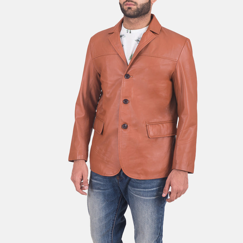 James Lys brun Brun Skinnblazer for Herre