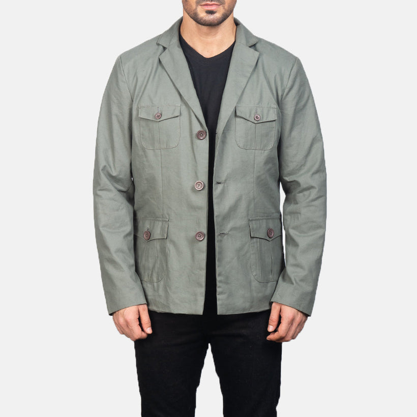Kajetan Grey Safari Skinnjakke for Herre