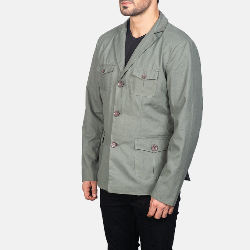 Kajetan Grey Safari Skinnjakke for Herre