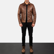 Lavendard Bikerjakke i Skinn for Herre – alternate product view 4
