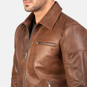 Lavendard Bikerjakke i Skinn for Herre – alternate product view 5