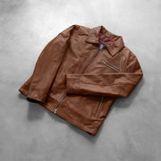 Lavendard Bikerjakke i Skinn for Herre – alternate product view 7