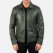Lavendard Bikerjakke i Skinn for Herre – alternate product view 1