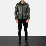 Lavendard Bikerjakke i Skinn for Herre – alternate product view 4