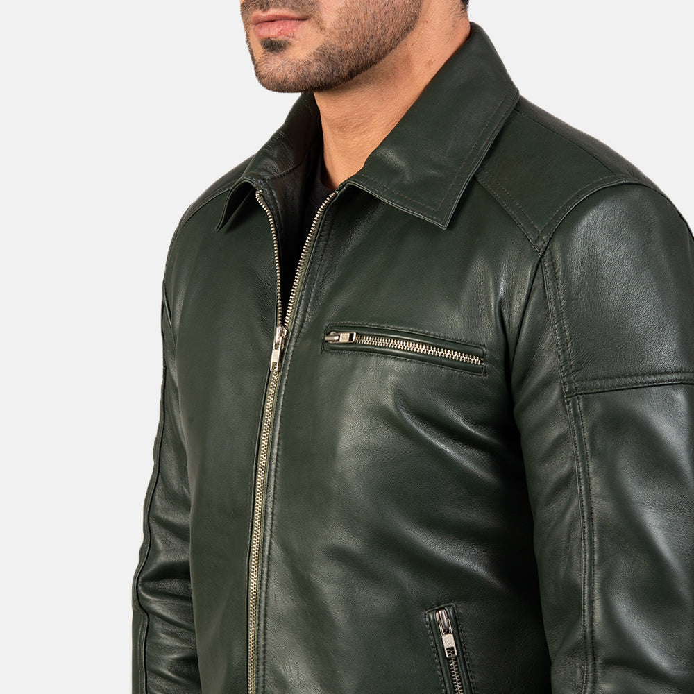 Lavendard Bikerjakke i Skinn for Herre – alternate product view 5