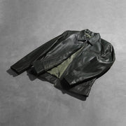 Lavendard Bikerjakke i Skinn for Herre – alternate product view 7