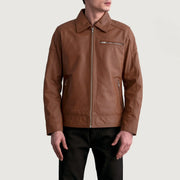 Lavendard Bikerjakke i Skinn for Herre – alternate product view 3