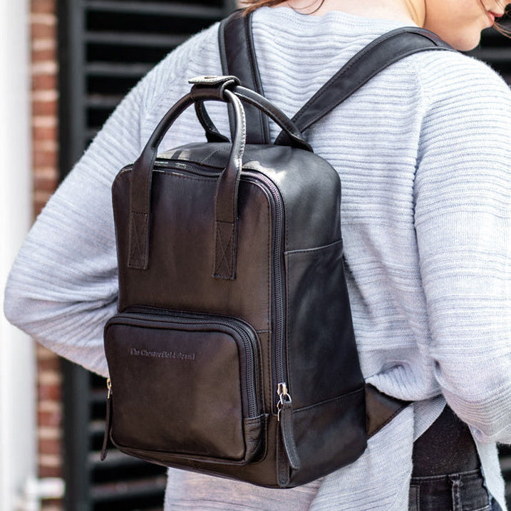 Bellary Full-Grain Leather Backpack for Kvinner