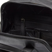 
Bellary Full-Grain Leather Backpack - Structured Side Profile Showing Gusset Depth & Expansion Capacity