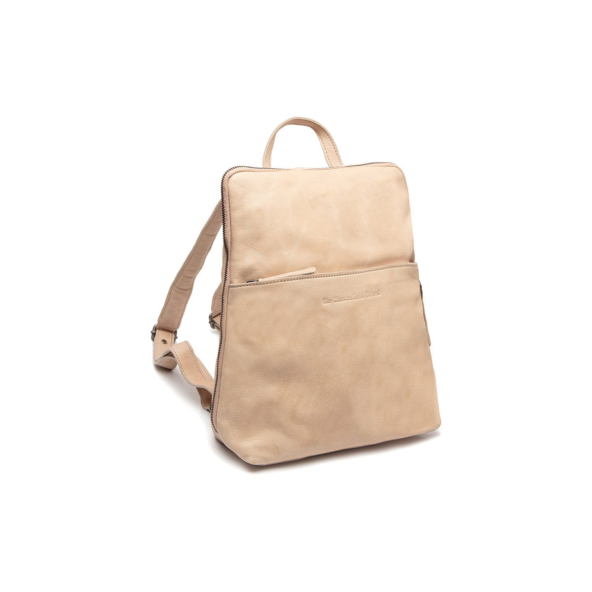 Bern Full-Grain Leather Backpack for Kvinner in Classic 100% Full-Grain Leather - Full Exterior Front Profile View | Buy Online