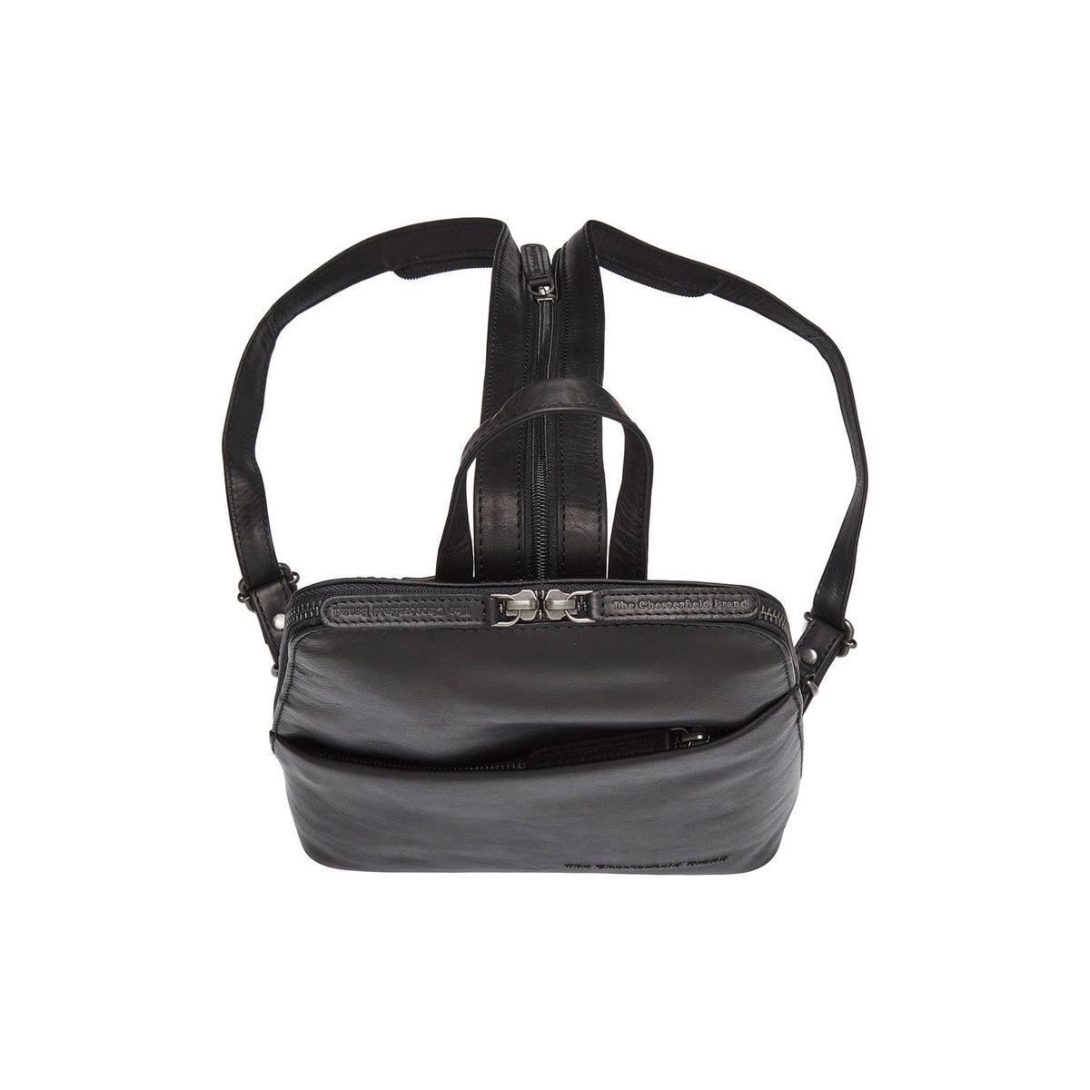 Solid Antique Brass Hardware &amp; Heavy-Duty Dual Zipper Detail on Claire Full-Grain Leather Backpack for Kvinner