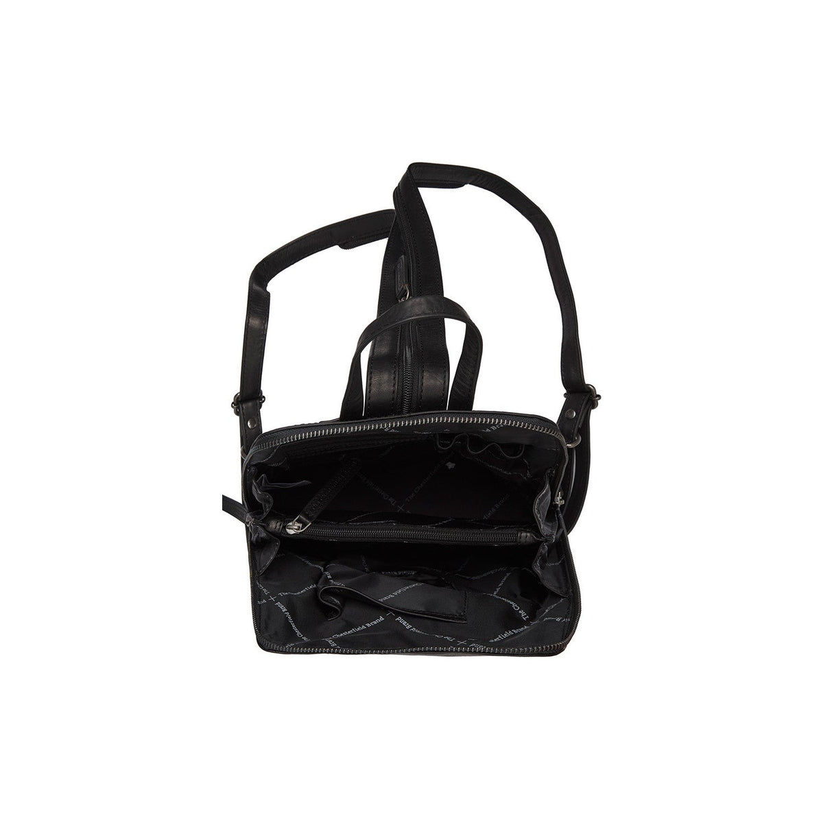 Claire Full-Grain Leather Backpack for Kvinner - Structured Side Profile Showing Gusset Depth &amp; Expansion Capacity