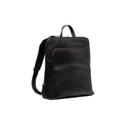 Fornella Full-Grain Leather Backpack for Kvinner in Classic 100% Full-Grain Leather - Full Exterior Front Profile View | Buy Online