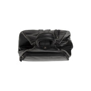 Howard Full-Grain Leather Backpack for Kvinner - Structured Side Profile Showing Gusset Depth &amp; Expansion Capacity