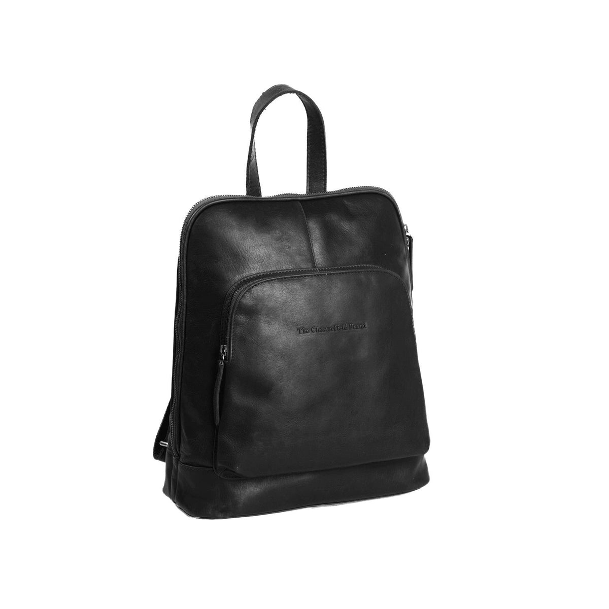 Naomi Full-Grain Leather Backpack for Kvinner in Classic 100% Full-Grain Leather - Full Exterior Front Profile View | Buy Online
