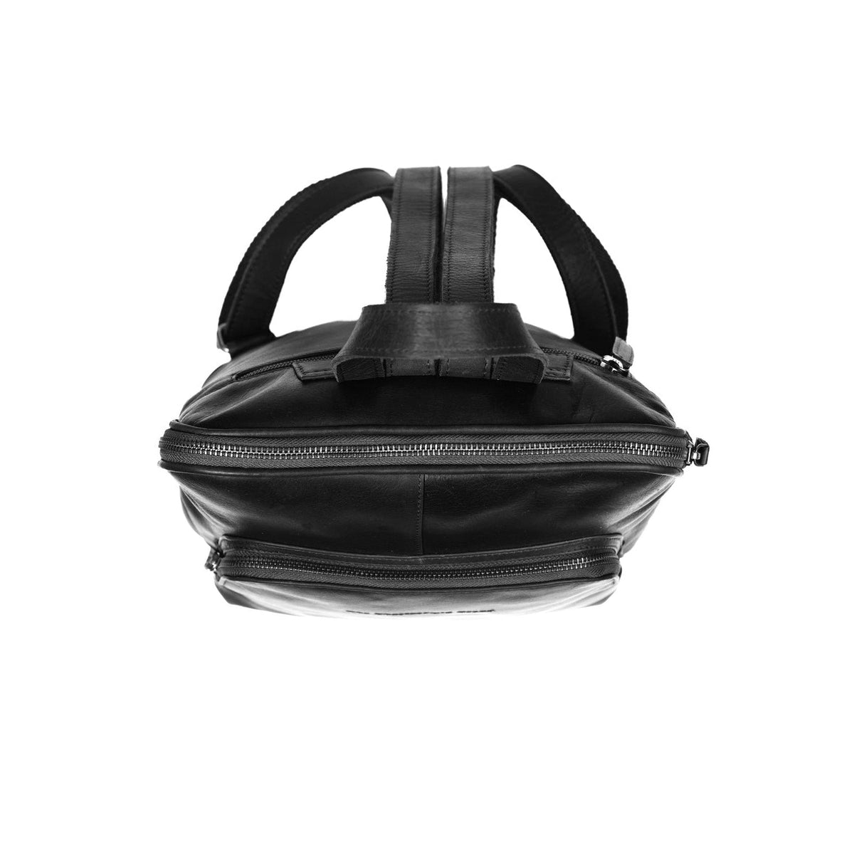 Naomi Full-Grain Leather Backpack for Kvinner - Structured Side Profile Showing Gusset Depth &amp; Expansion Capacity