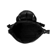 Solid Antique Brass Hardware &amp; Heavy-Duty Dual Zipper Detail on Saar Full-Grain Leather Backpack for Kvinner