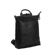 Saar Full-Grain Leather Backpack for Kvinner - Structured Side Profile Showing Gusset Depth &amp; Expansion Capacity