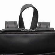 
Classic 100% Full-Grain leather Backpack - Rear Perspective Showing Reinforced Leather Straps & Stitching