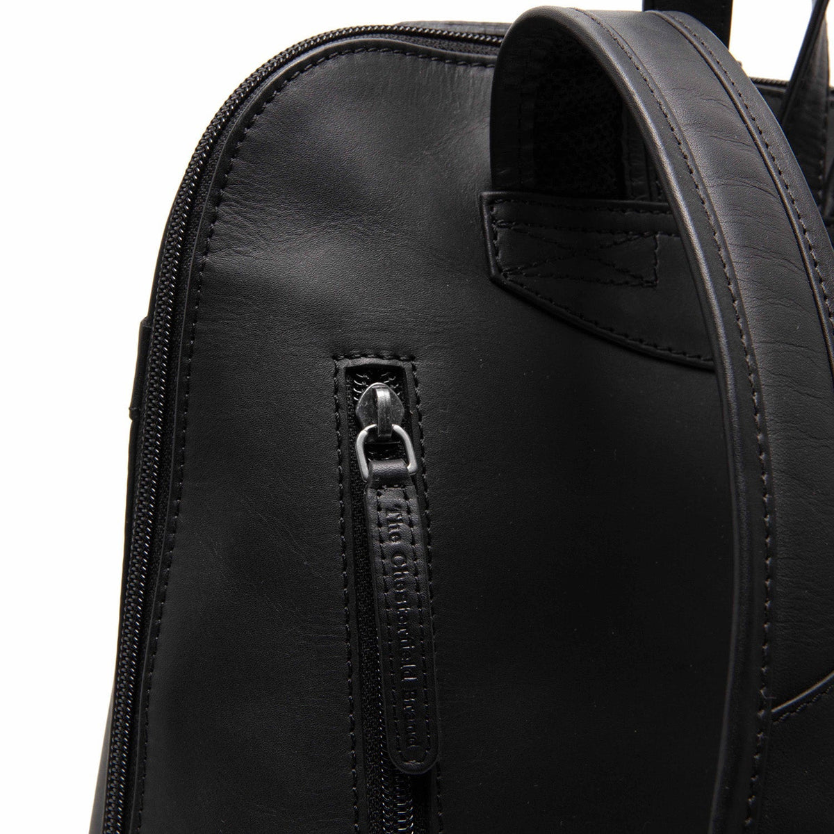 
Tigris Full-Grain Leather Backpack - Structured Side Profile Showing Gusset Depth & Expansion Capacity