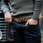 Aayden Full-Grain Leather Belt for Herre – alternate product view 3
