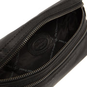 Toronto Full-Grain Leather Belt Bag for Kvinner - Structured Side Profile Showing Gusset Depth &amp; Expansion Capacity