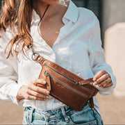 Toronto Full-Grain Leather Belt Bag for Kvinner – alternate product view 2
